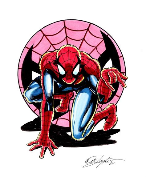 9 x 12 spidey in color in bob layton s bob layton commissions comic art gallery room