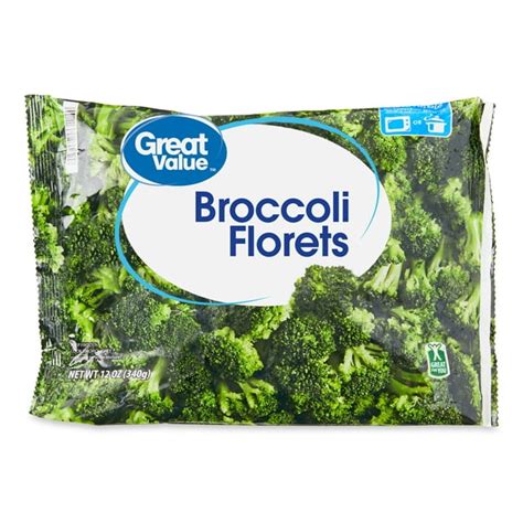 Great Value Frozen Broccoli Florets 12 Oz Steamable Bag Walmart Business