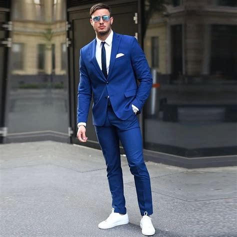Custom Made Two Buttons Royal Blue Men Suit 2020 Fashion Design