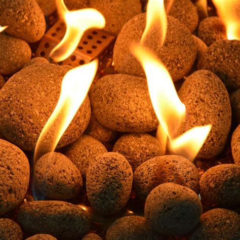 Stanbroil Tumbled Lava Rock Pebbles For Indoor Or Outdoor Gas Fire Pits And Fireplaces 10