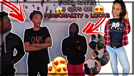 1 girl rates 3 guys on personality and looks 😂😍 winner goes on date ‼️ youtube