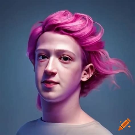 Digital Art Of A Woman Running With Pink Hair