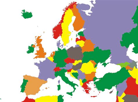 Europe Map Png Clipart Mapa Politico De Europa Esquemas De Color