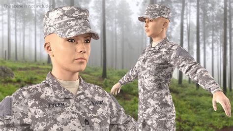 Female Soldier Military Acu Rigged For Cinema 4d 3d Model 169 C4d Free3d