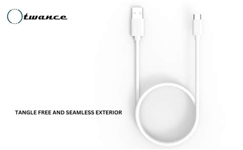 Twance Pvc Fast Charging Type C To Usb Cable White 025 M I 65w 3