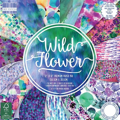 First Edition Premium Paper Pad X Pkg Wild Flower Designs