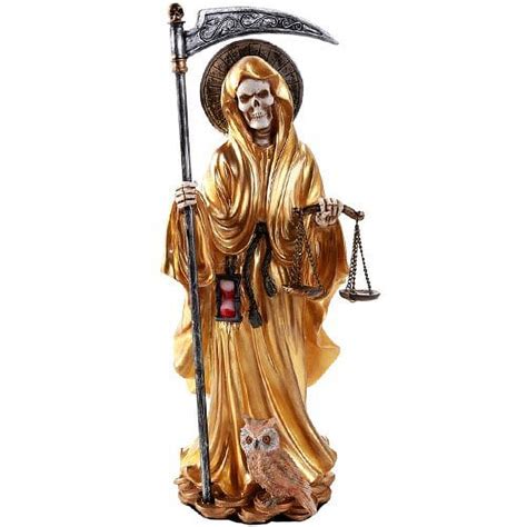 Santa Muerte Saint Of Holy Death Standing Religious Statue 10 Inch