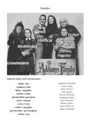You can enjoy coloring them. Addams Family worksheet - ESL worksheet by factotum