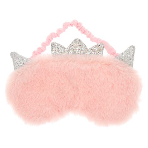 furry princess sleeping mask pink claire s us