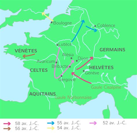La conquête de la Gaule par César - 6e - Etude de cas Histoire - Kartable