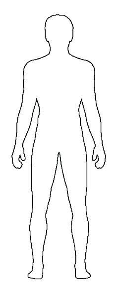Outline Picture Parts Of The Human Body Great For Students To Draw