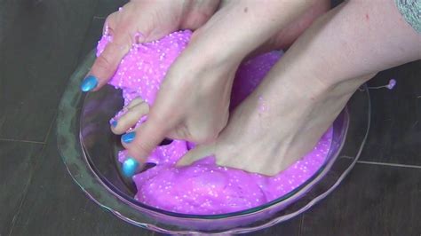 Asmr Purple Slime Feet Play Youtube
