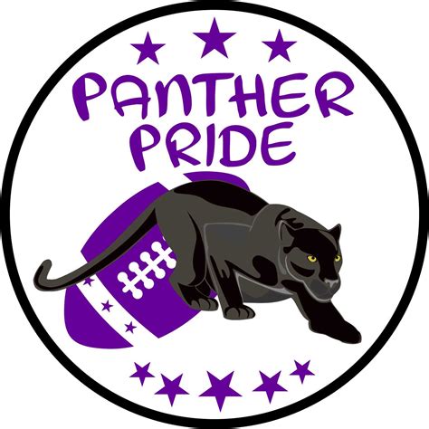 Stickertalk Purple Football Panther Pride Vinyl Sticker 5 Inches X 5