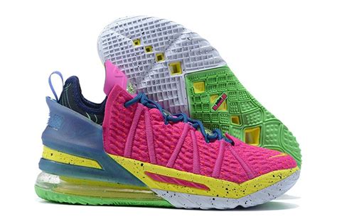 Nike Lebron 18 Los Angeles By Night Pink Primemulticolor Blue Void