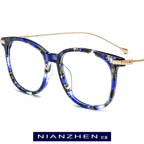 b titanium acetate eyeglasses frame men multicolor square optical eye glasses for women myopia