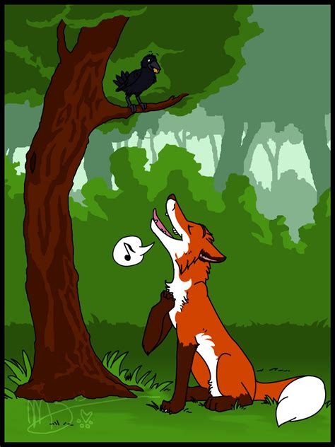 Aesops Fables The Fox And The Crow By Xcailinmurre On Deviantart