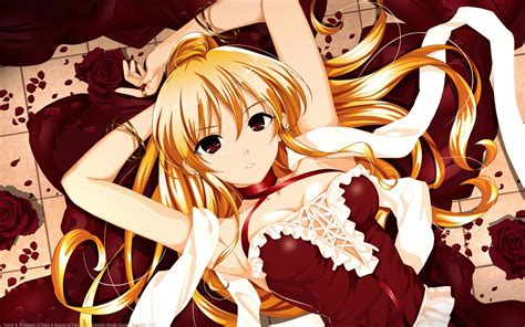 Blonde Anime Girl Character Lying Photo Hd Wallpaper Wallpaper Flare