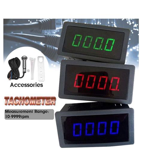 Buy 4 Digital Led Tachometer Rpm Speed Meter Hall Proximity Switch