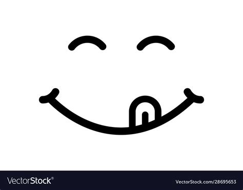 Face Smile Delicious Icon Royalty Free Vector Image