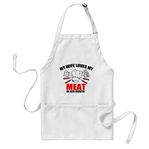 Bbq My Wife Loves My Meat Standard Apron Au