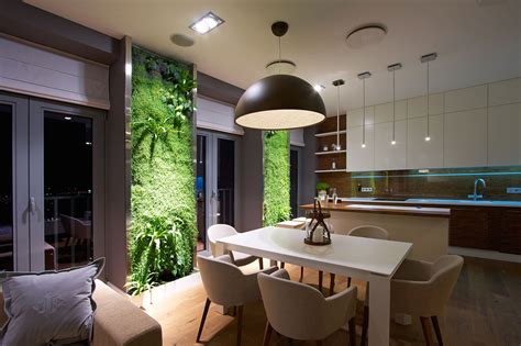 Modern Apartment Design Green Walls By Svoya Architecture Beast