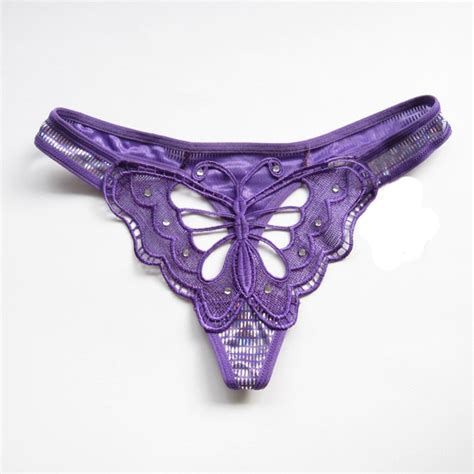 women s sexy panties butterfly thong fashion perspective underpant sexy g string 6 color
