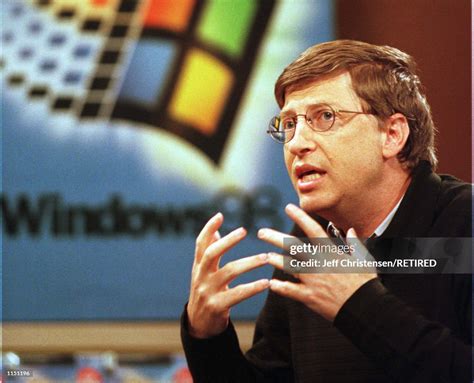 Bill Gates Chairman And Ceo Of Microsoft Makes A Point As He Talks