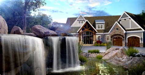 Rendering 3d By Xr3d Craftsman Style Lake House