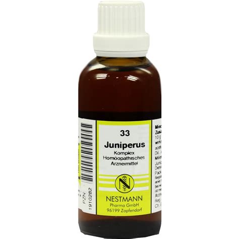 Registriertes homöopathisches arzneimittel, daher ohne angabe einer therapeutischen indikation. Juniperus Komplex Numero 33 Dilution - Erbofarma farmaci ...