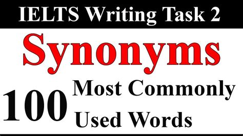 Ielts Vocabulary Synonyms Of 100 Most Commonly Used Words In Ielts
