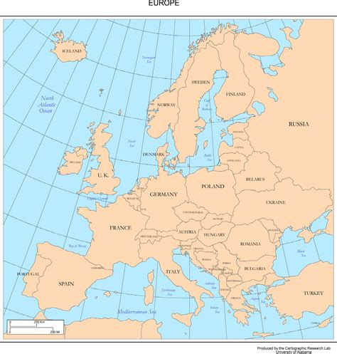 Map Of Europe With Countries And Capital Cities United States Map
