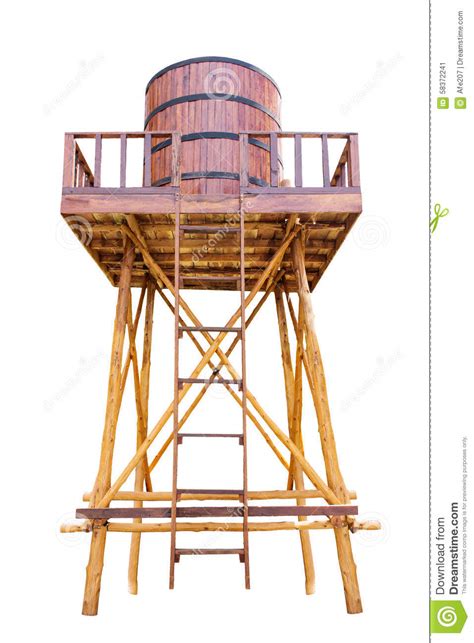 Hall Of Tanks For Water Storage Tower Make With Wood And Oak Tan Stock