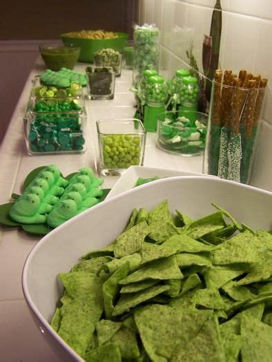 Green Food Buffet For St Patricks Day St Patricks Day Food Green
