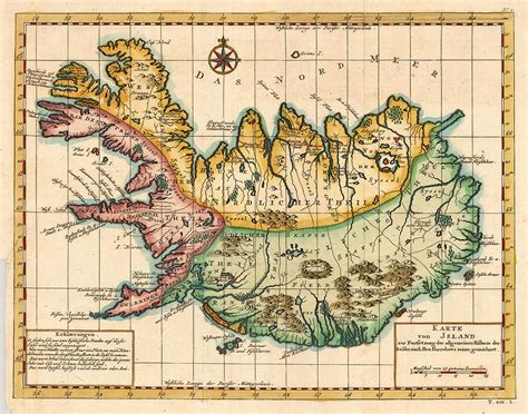 vintage map of iceland 1756 drawing by cartographyassociates fine art america