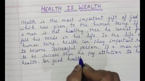Health Is Wealth Paragraph 80 Words 3 Minute Speech On Health Is