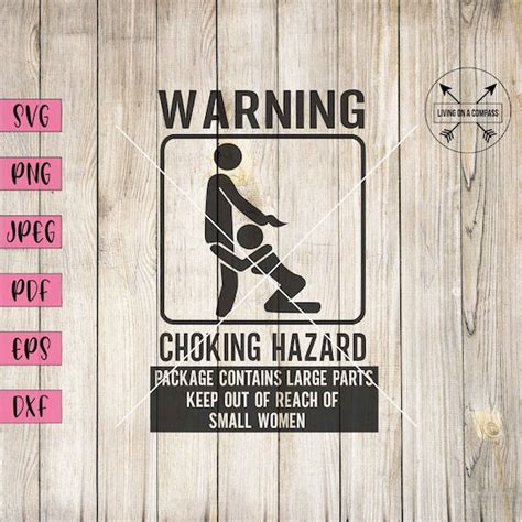 Warning Choking Hazard Svg Adult Clip Art NSFW Stickers Etsy Australia