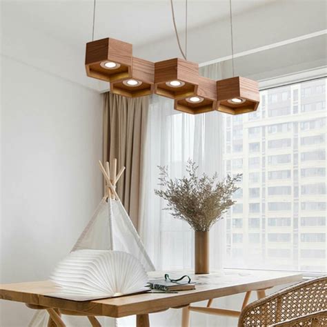 Modern Wood Led Ceiling Pendant Light Modern Place