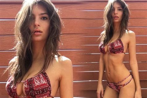Stunner Emily Ratajkowski Flashes Cleavage And Enviable Abs In Print