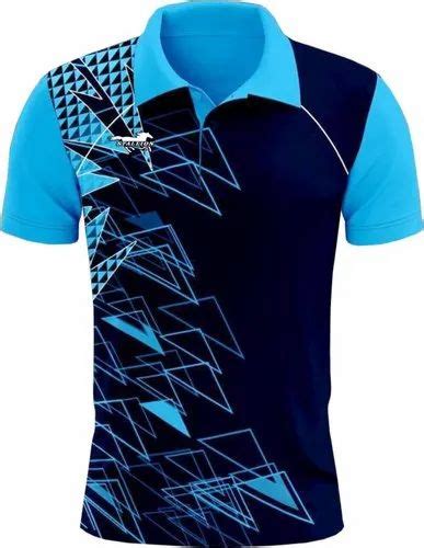 Polyester Graphic Printed Sublimation Tshirts Polo Neck At Rs 350