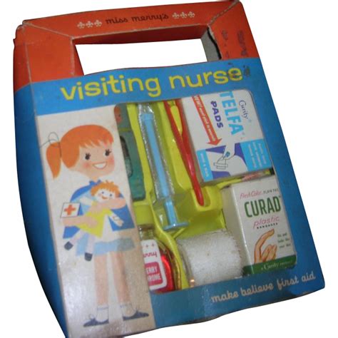 Vintage 1962s My Merry Visiting Nurse Toy Dolly Set Complete Old
