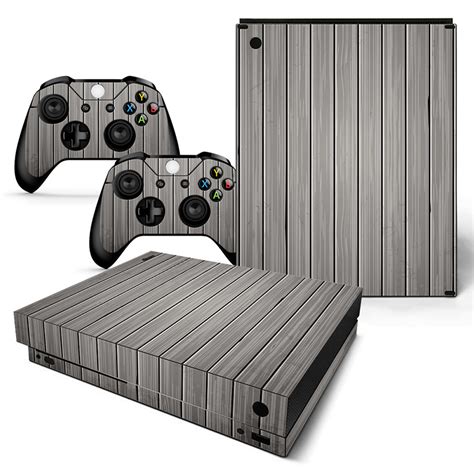 Wood Grey Xbox One X Console Skins Xbox One X Console Skins