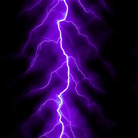 Purple Lightning Bolt Digital Art By Juergen Faelchle