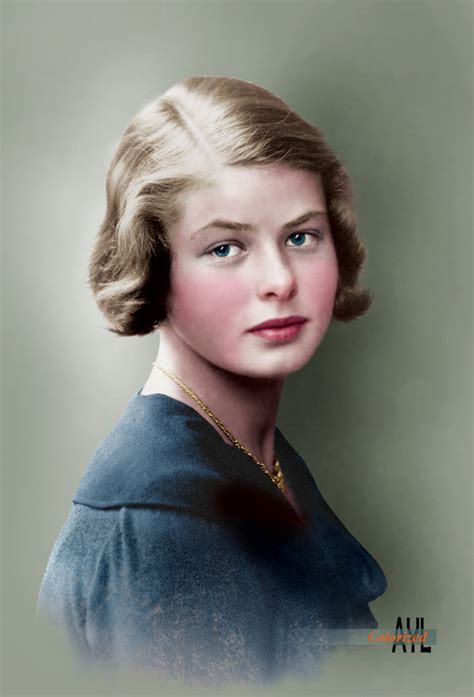 Ingrid Bergman Colorized From A Self Photo Ca