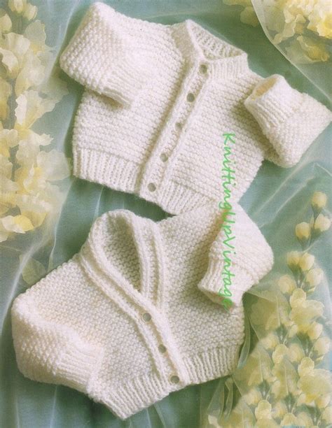 Premature Baby Knitting Pattern Pdf Cardigans 13 16