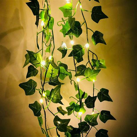 Artificial Ivy Garland Fake Vines With 100 Led 10m String Lights