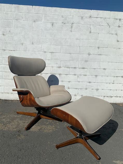 Mid Century Modern Mcm Eames Inspired Lounge Chair Armchair Ottoman