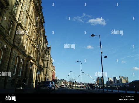 Newcastle City Center Street Scene Stock Photo Alamy