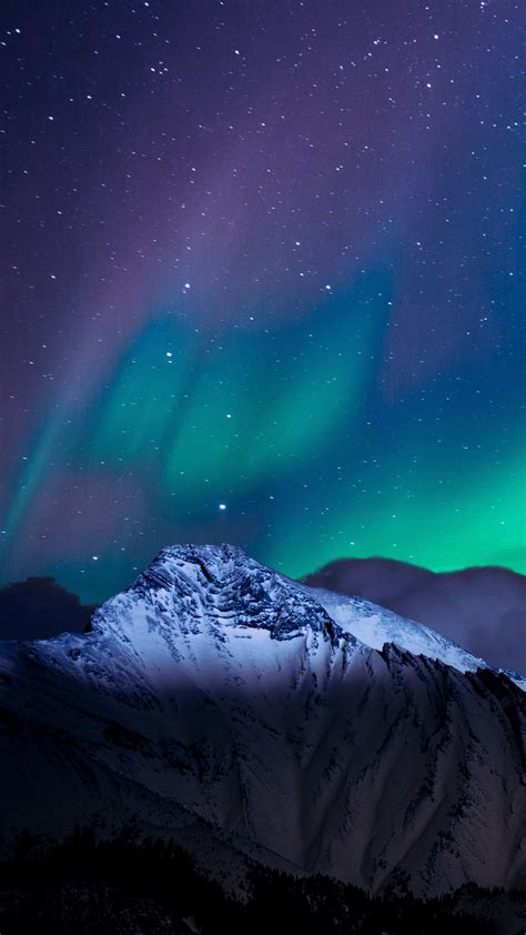 1080x1920 Northern Lights Night Sky Mountains Landscape 4k Iphone 76s