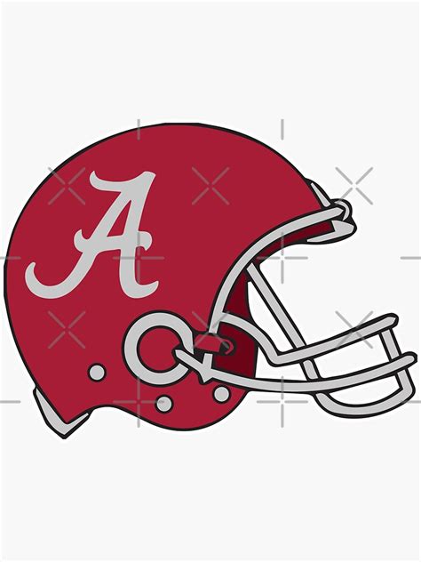 Alabama Football Helmet Sticker For Sale By Stickerfy1 Redbubble