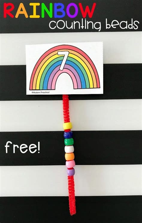 Counting On A Rainbow Free Printable